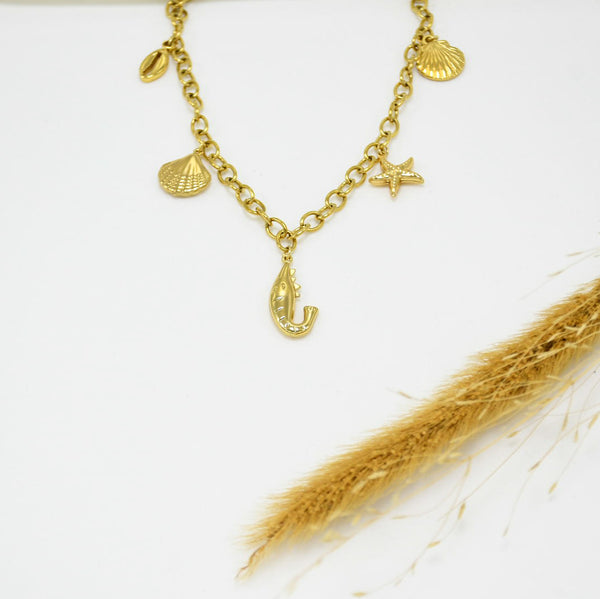 COLLAR GOLD CHUNKY MULTIDIJE NINA