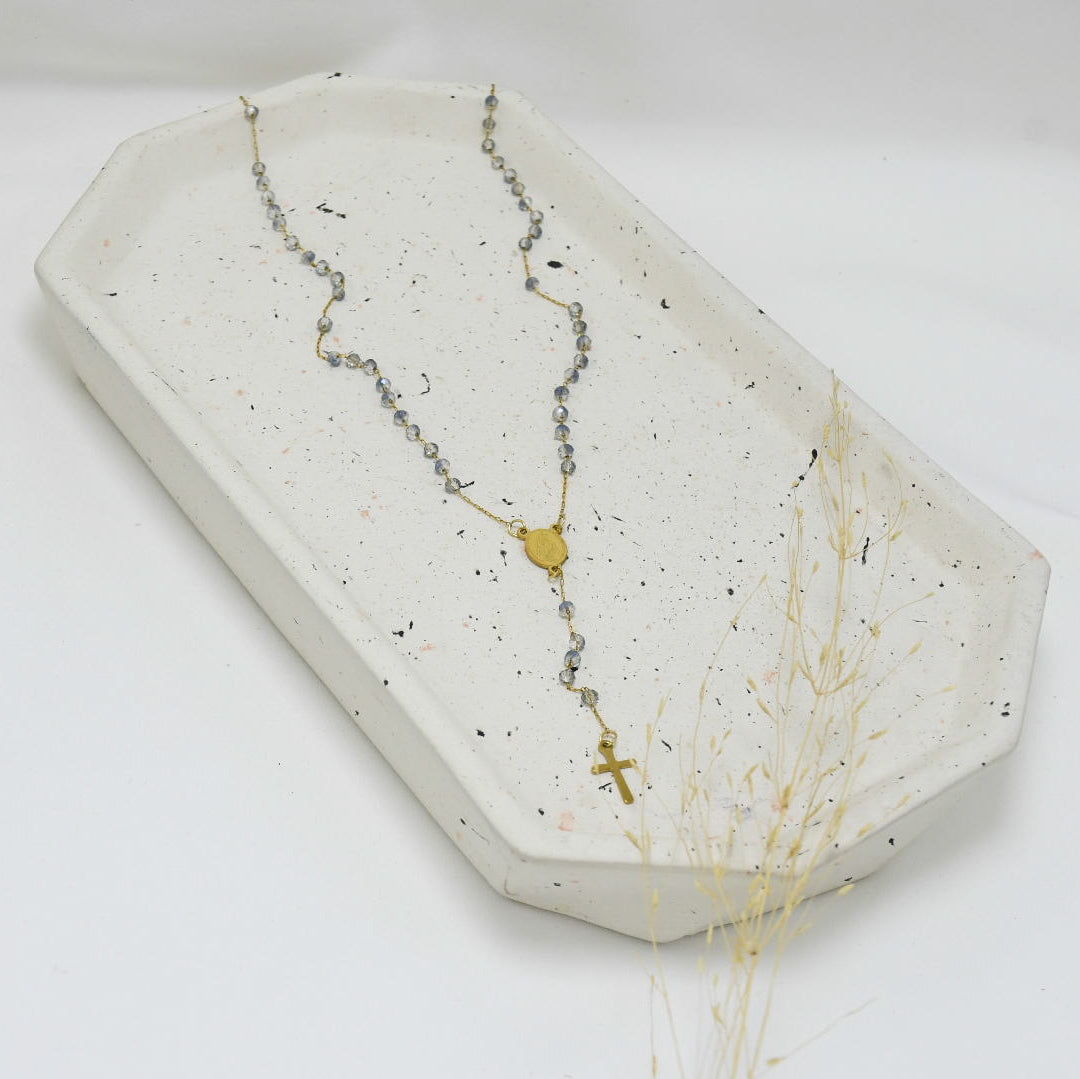 ROSARIO GOLD MOSTACILLAS VIRGEN MARÍA GRIS