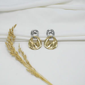 ARETES CHUNKY SILVER & GOLD