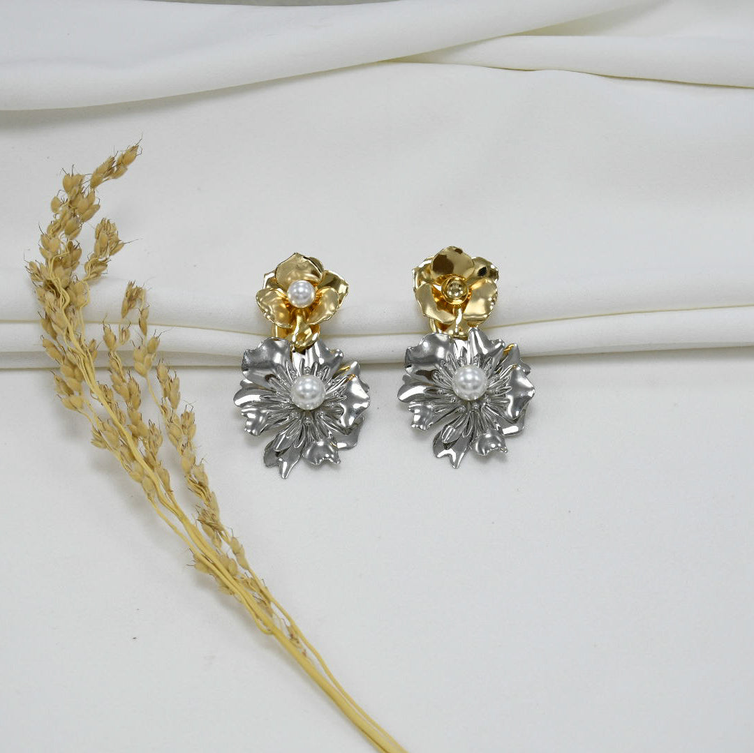 ARETES CHUNKY SILVER & GOLD II