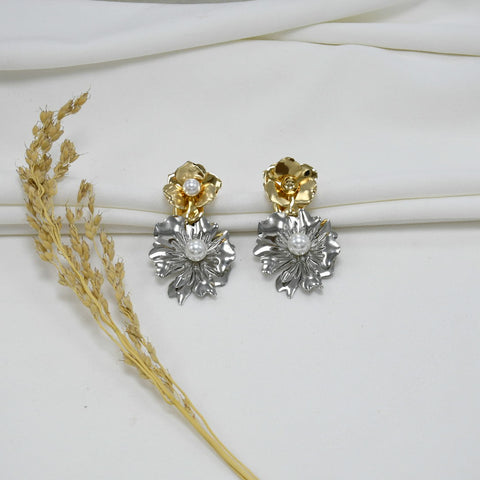 ARETES CHUNKY SILVER & GOLD II