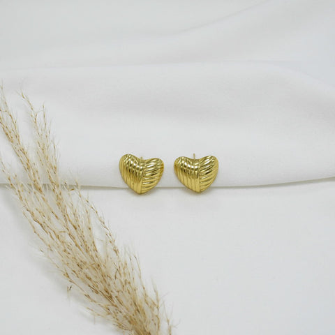 ARETES CHUNKY GOLD AMORE