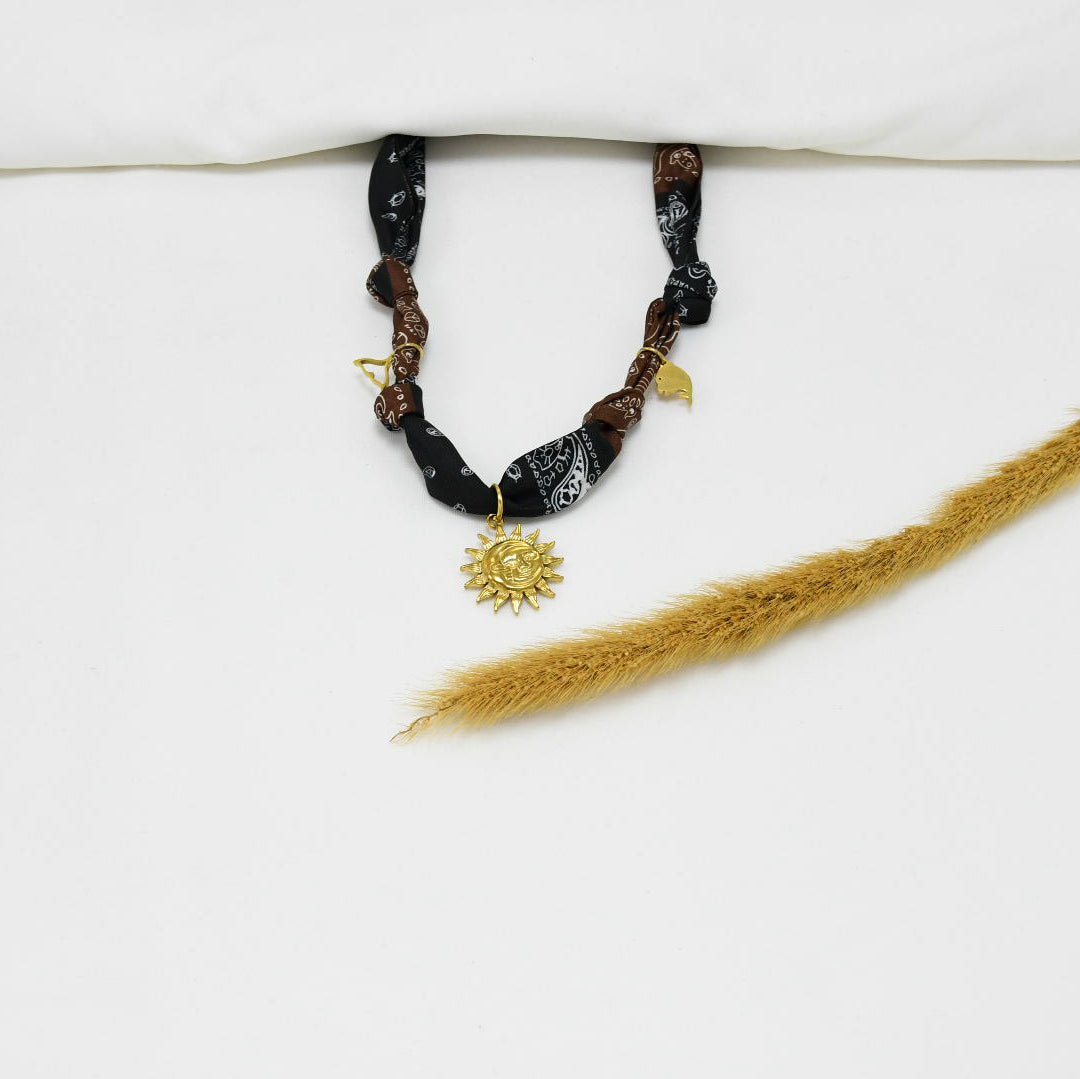 COLLAR BANDANA GOLD CHUNKY GRECIA