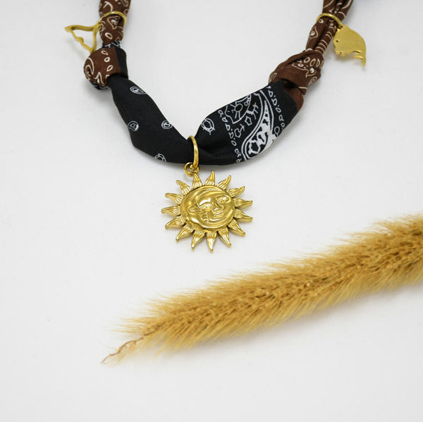 COLLAR BANDANA GOLD CHUNKY GRECIA