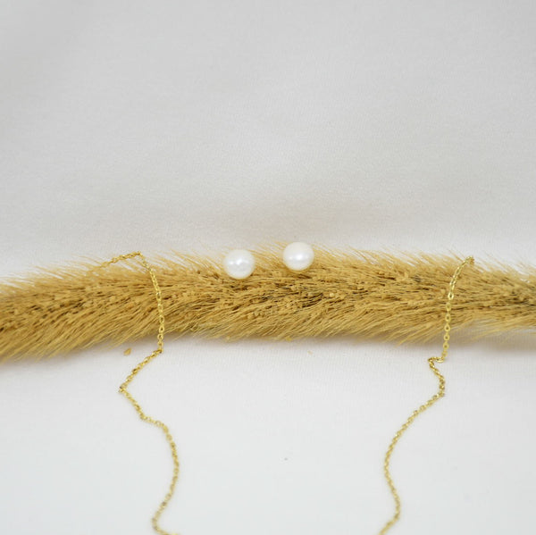 SET COLLAR & ARETES GOLD MARJORIE