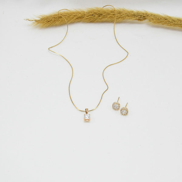 SET COLLAR & ARETES GOLD TIZIANE