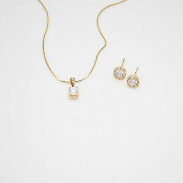 SET COLLAR & ARETES GOLD TIZIANE
