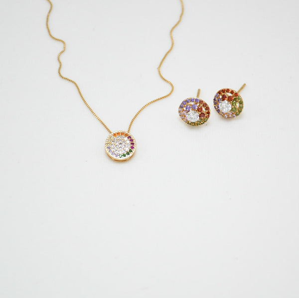 SET COLLAR & ARETES GOLD OLIVIA