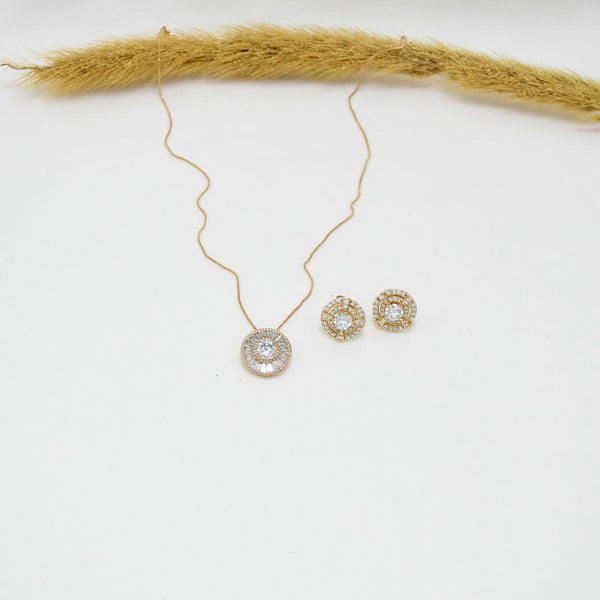 SET COLLAR & ARETES GOLD VIRGINIA