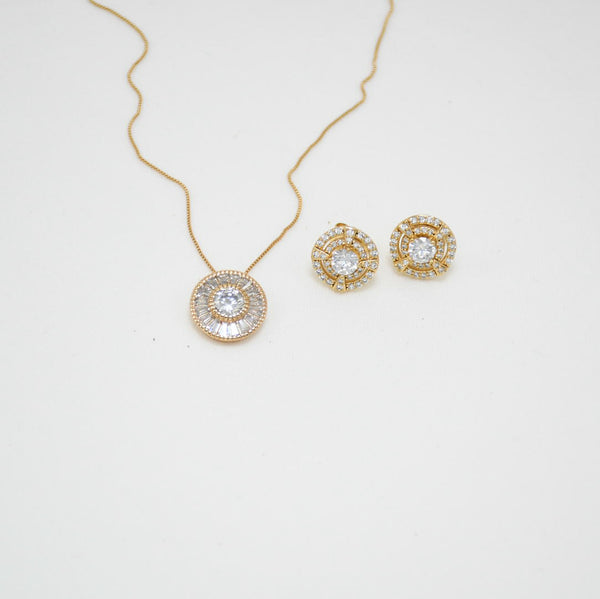 SET COLLAR & ARETES GOLD VIRGINIA