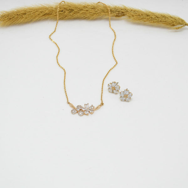 SET COLLAR & ARETES GOLD MARGARITA