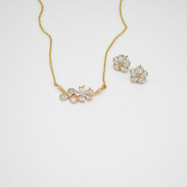 SET COLLAR & ARETES GOLD MARGARITA