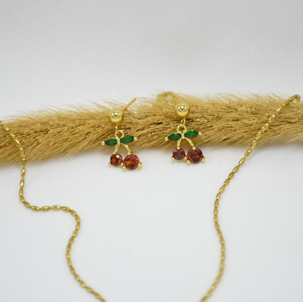 SET COLLAR & ARETES GOLD ALANIS