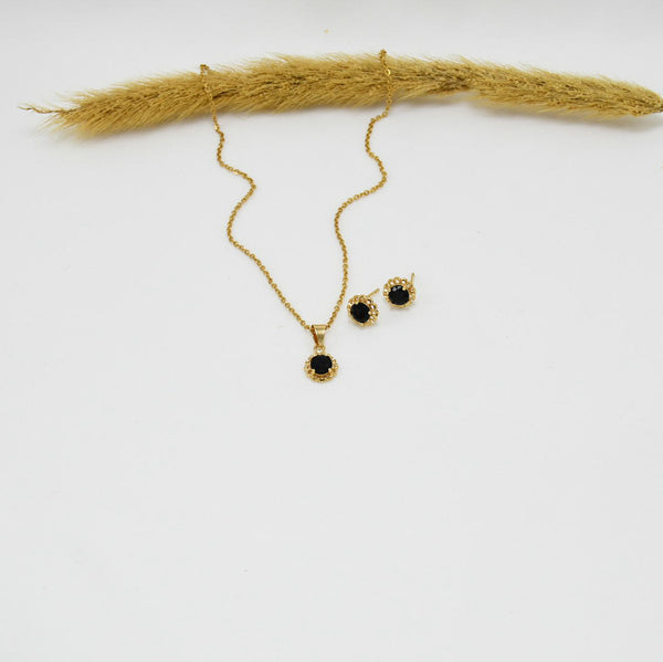 SET COLLAR & ARETES GOLD GIOVANNA