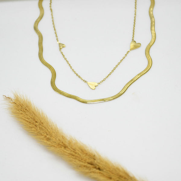 SET DE CADENAS CARMIN *2 GOLD