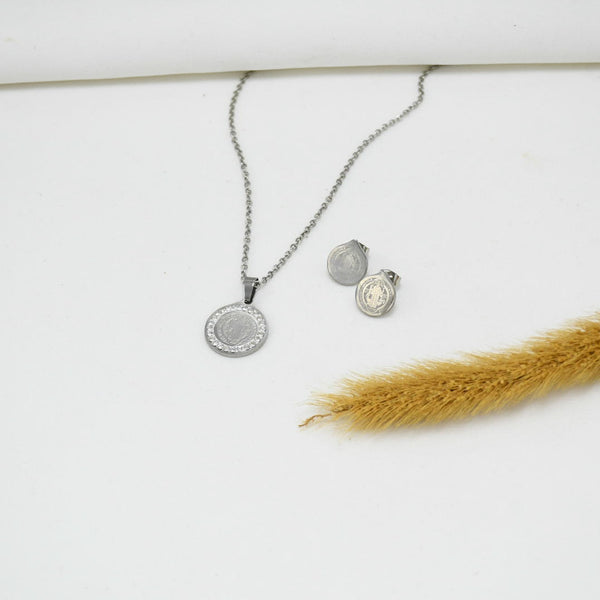 SET COLLAR & ARETES SILVER ZAMARA
