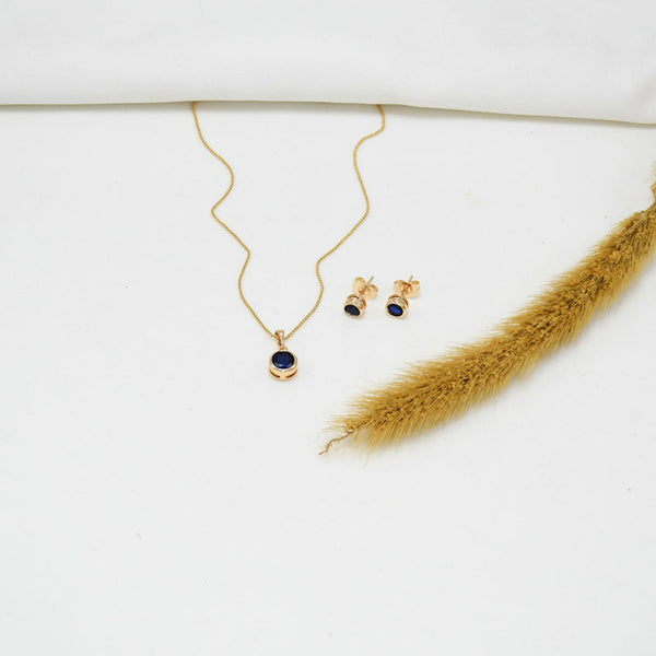 SET COLLAR & ARETES GOLD IRMA