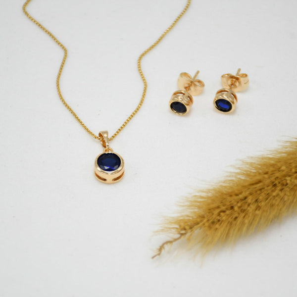 SET COLLAR & ARETES GOLD IRMA