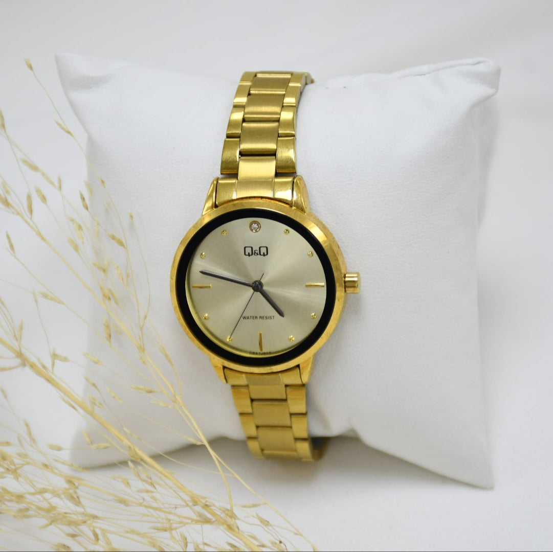 RELOJ DE MUJER GOLD Q&Q ARIA