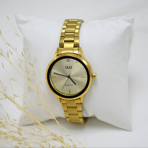 RELOJ DE MUJER GOLD Q&Q ARIA