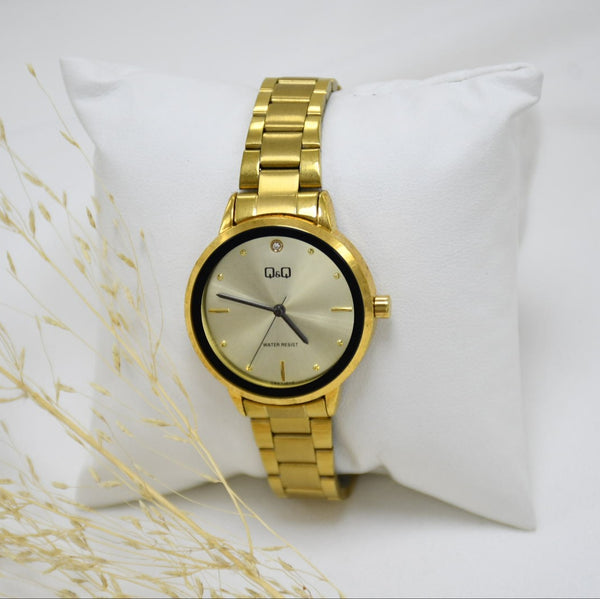 RELOJ DE MUJER GOLD Q&Q ARIA