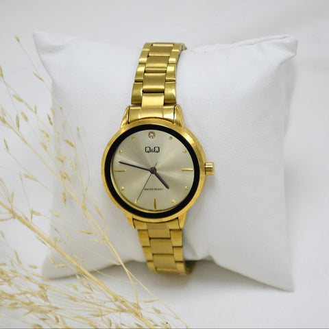 RELOJ DE MUJER GOLD Q&Q ARIA