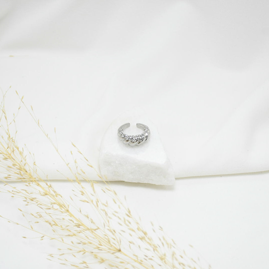 ANILLO SILVER CHUNKY CROISSANT