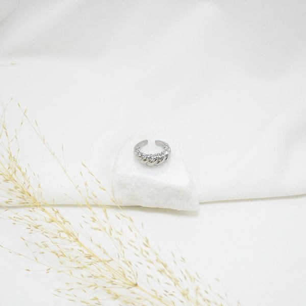 ANILLO SILVER CHUNKY CROISSANT