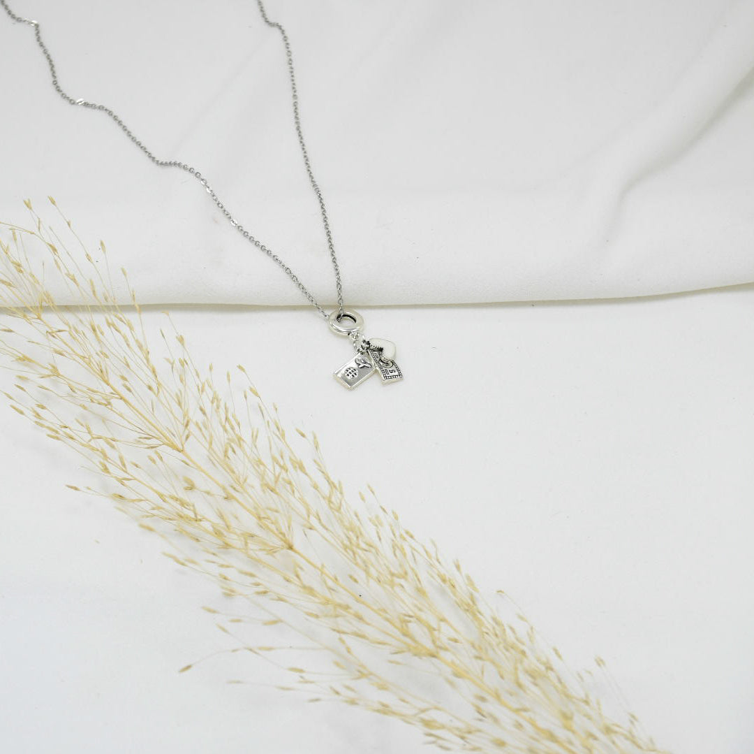 COLLAR SILVER LOVE PLANET