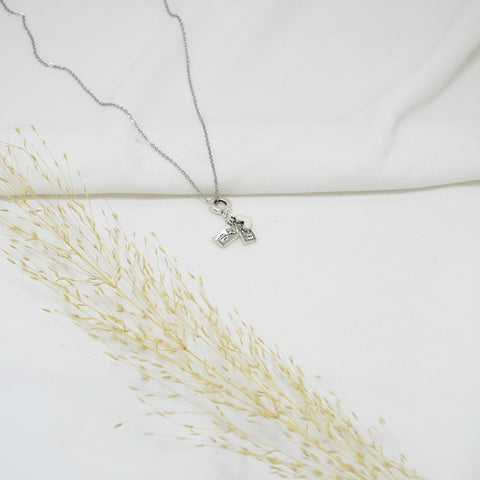 COLLAR SILVER LOVE PLANET