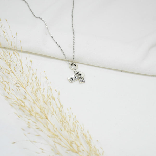 COLLAR SILVER LOVE PLANET