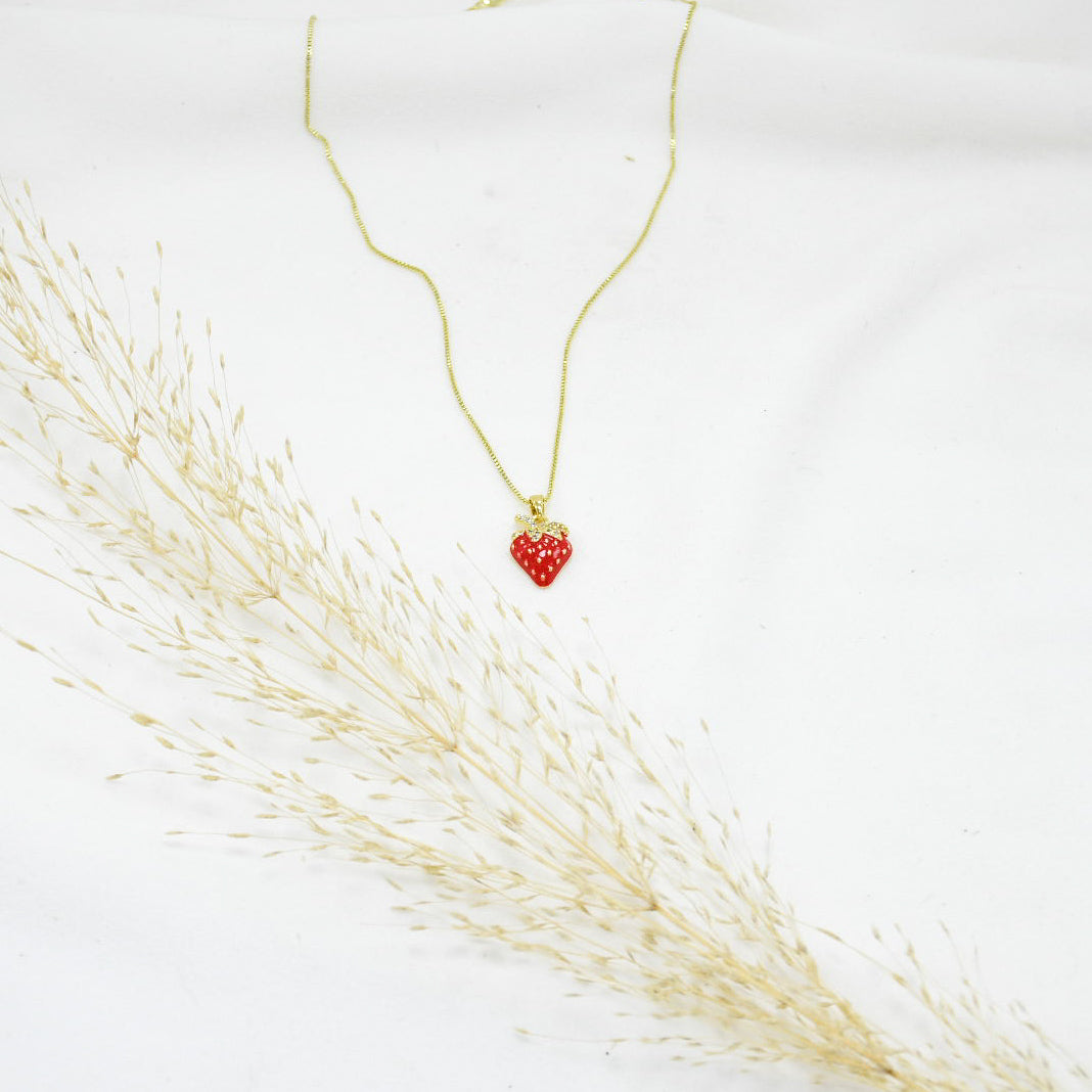 COLLAR GOLD STRAWBERRY