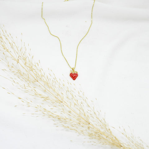 COLLAR GOLD STRAWBERRY