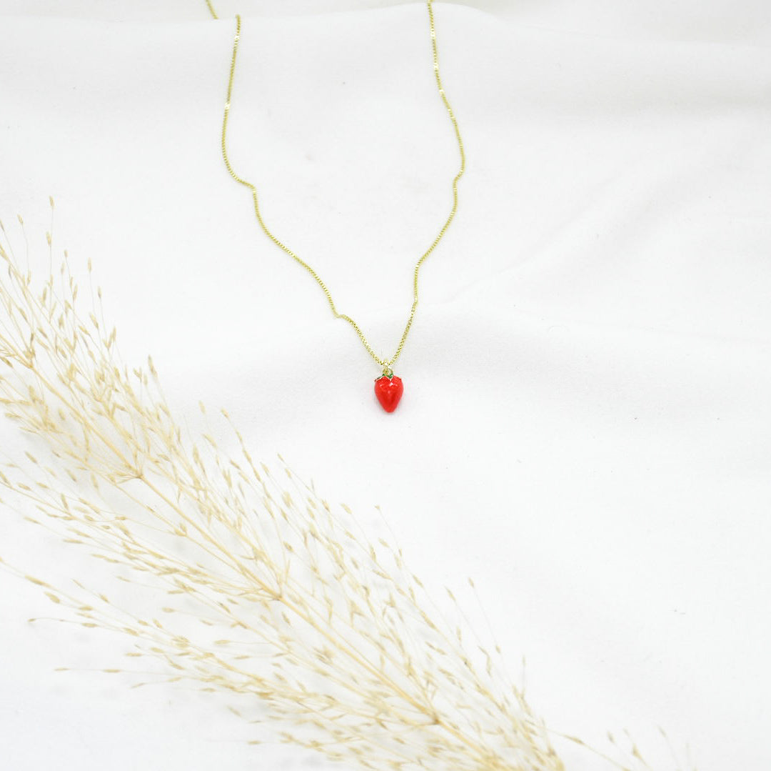 COLLAR GOLD STRAWBERRY I