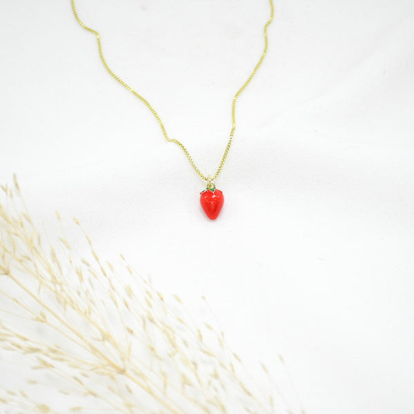 COLLAR GOLD STRAWBERRY I