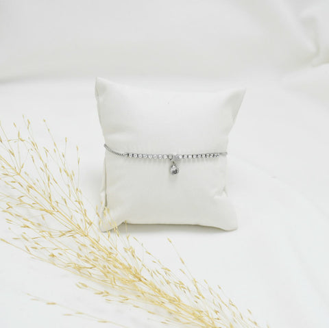 PULSERA REGULABLE SILVER FLOR