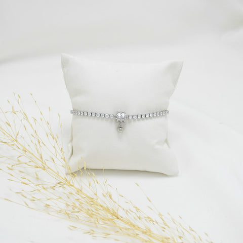 PULSERA REGULABLE SILVER ROSA