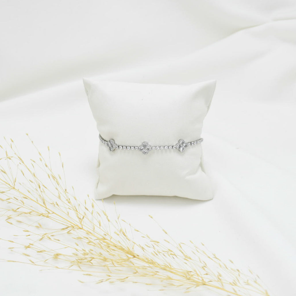 PULSERA REGULABLE SILVER TRÉBOL