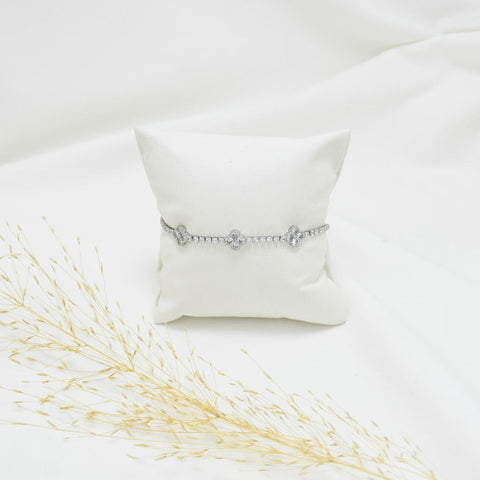 PULSERA REGULABLE SILVER TRÉBOL