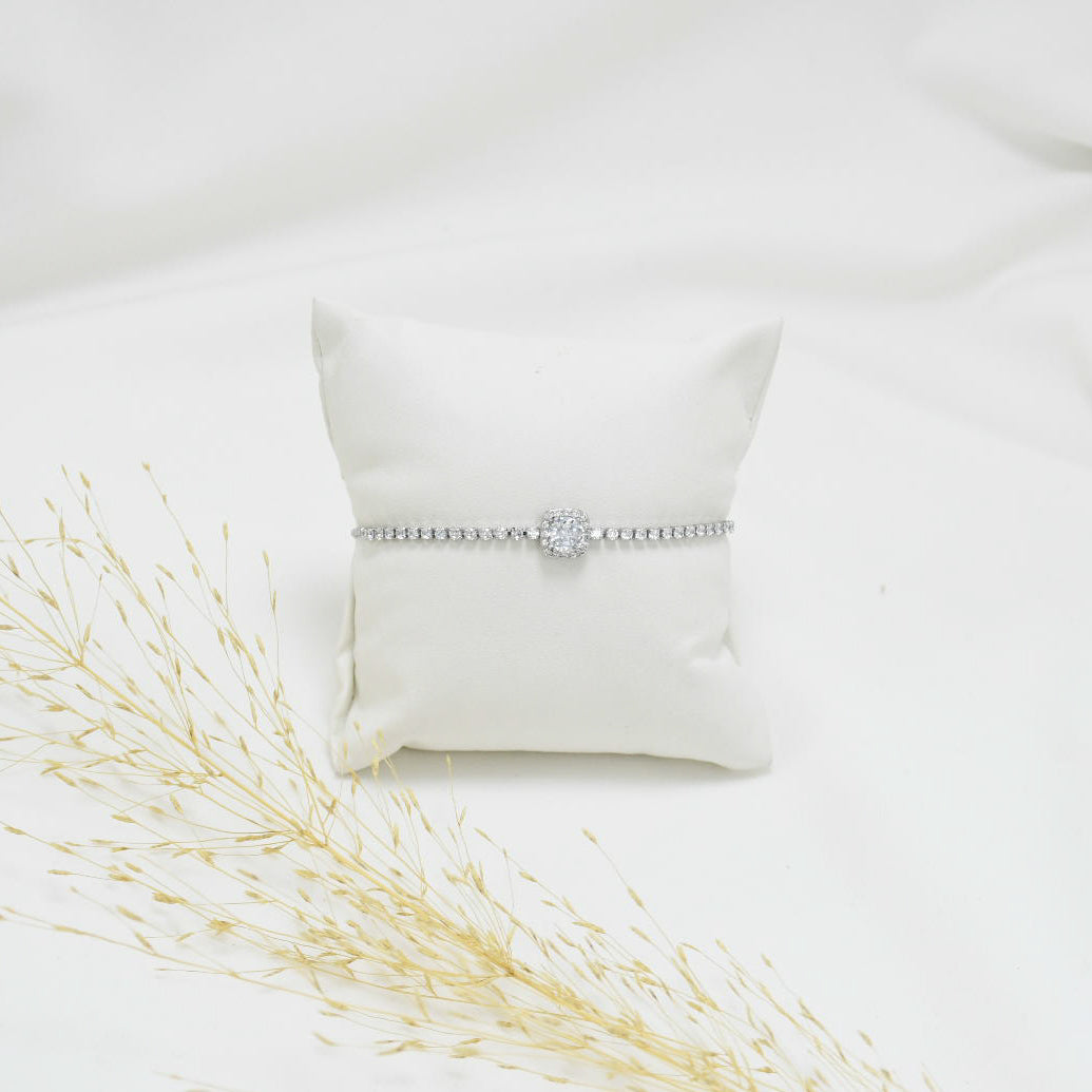 PULSERA REGULABLE SILVER CUBE