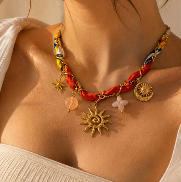 COLLAR BANDANA GOLD CHUNKY THAIS