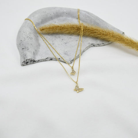 SET DE CADENAS *2 GOLD BUTTERFLY II
