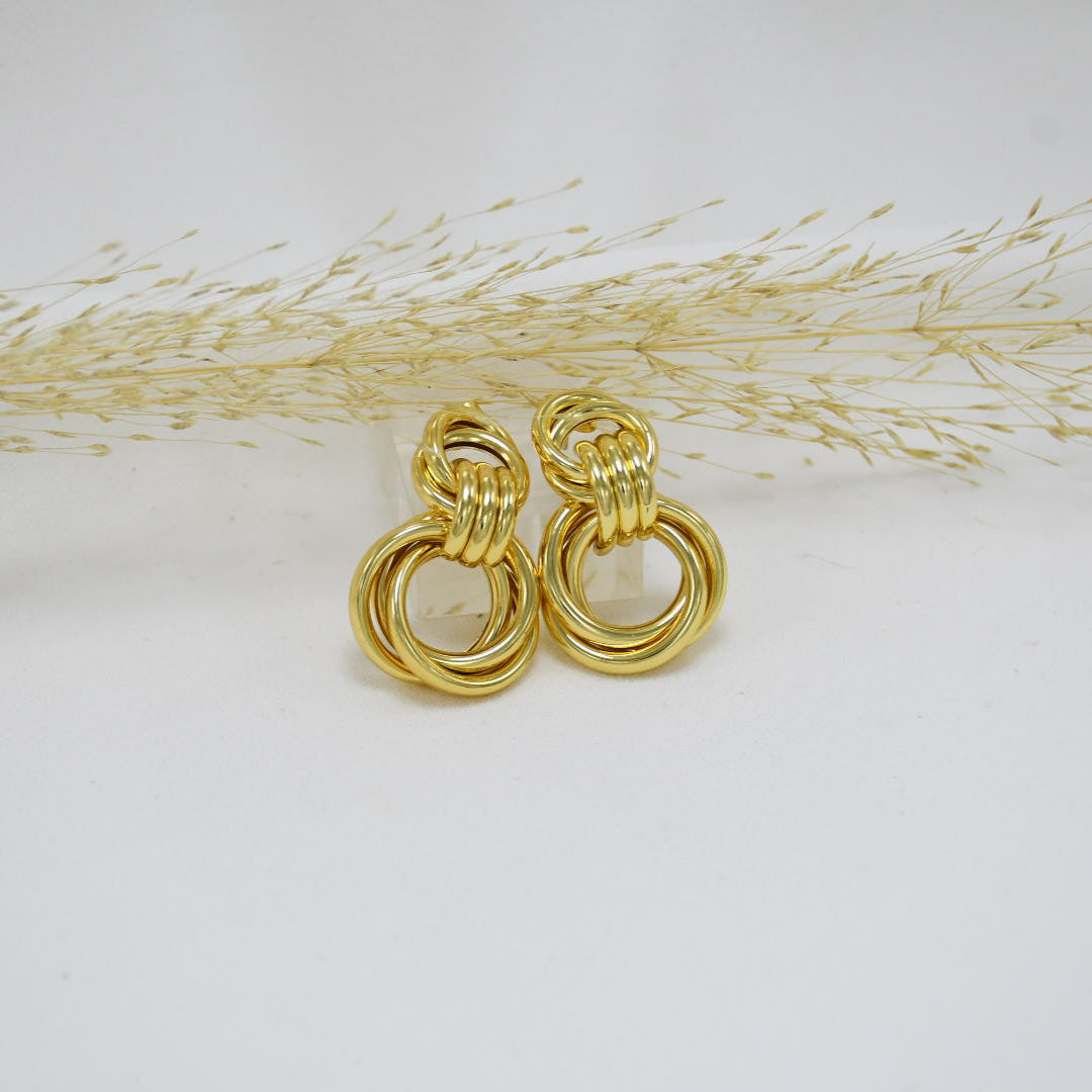 ARETES CHUNKY GOLD MARTHA
