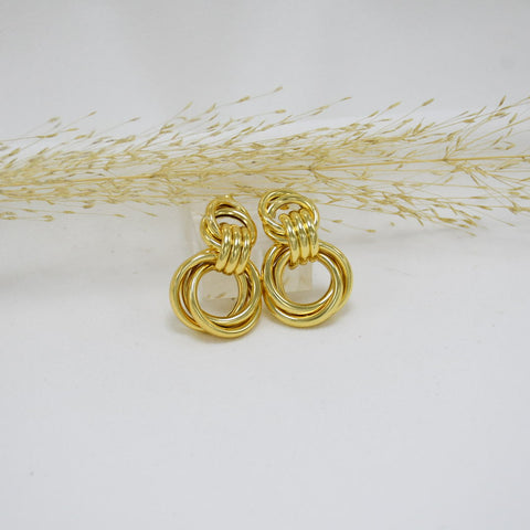 ARETES CHUNKY GOLD MARTHA