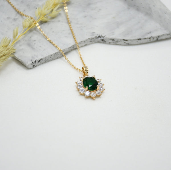 CADENA GOLD FLOR VERDE