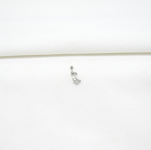 PIERCING SILVER HOJAS EN CAIDA