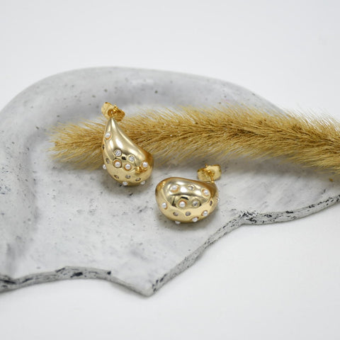 ARETES PERLAS GOTAS