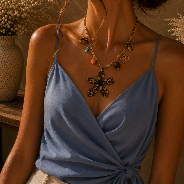 COLLAR GOLD CHUNKY ELISA